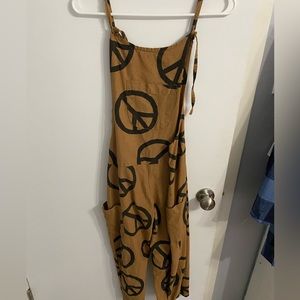 Peace sign overalls